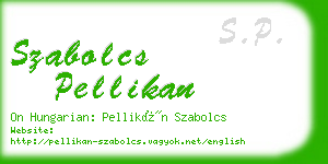 szabolcs pellikan business card